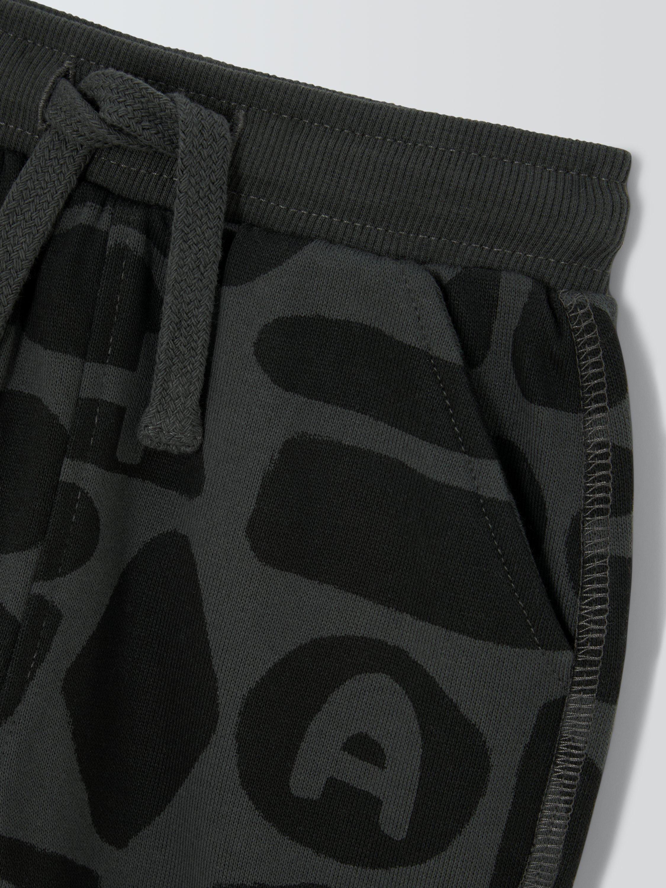 Product image 3 of 3, which shows John Lewis Baby Shapes Joggers, Charcoal Shapes, 3-6 months