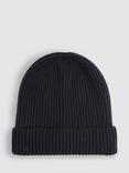 Reiss Kids' Chesterfield Ribbed Hat and Scarf Set, Navy