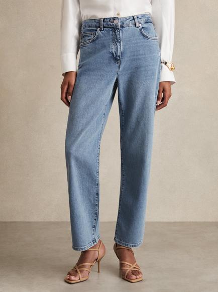 Reiss Selin Mid Rise Jeans - view 2, Light Blue