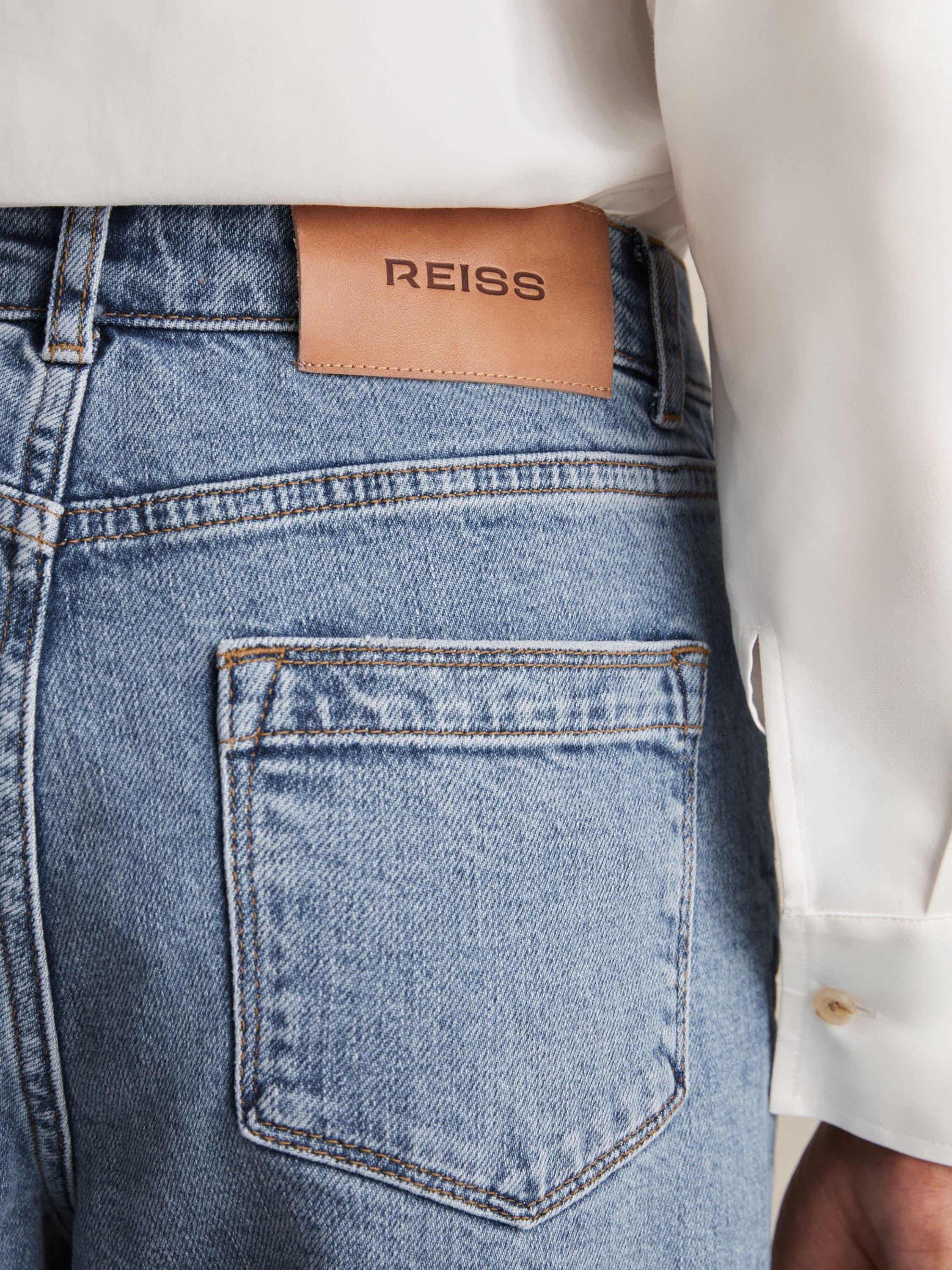 Product image 5 of 5, which shows Reiss Selin Mid Rise Jeans, Light Blue, 25R