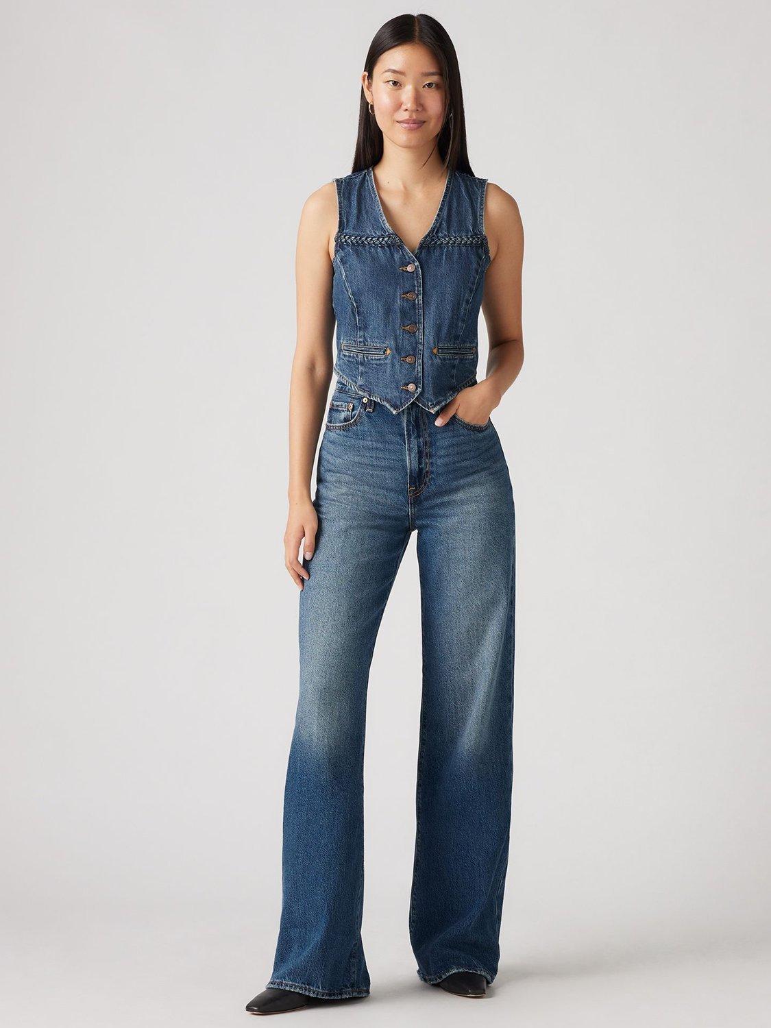 Product image 1 of 4, which shows Levi's Ribcage Wide Leg Jeans, Polar Perimeter, 24