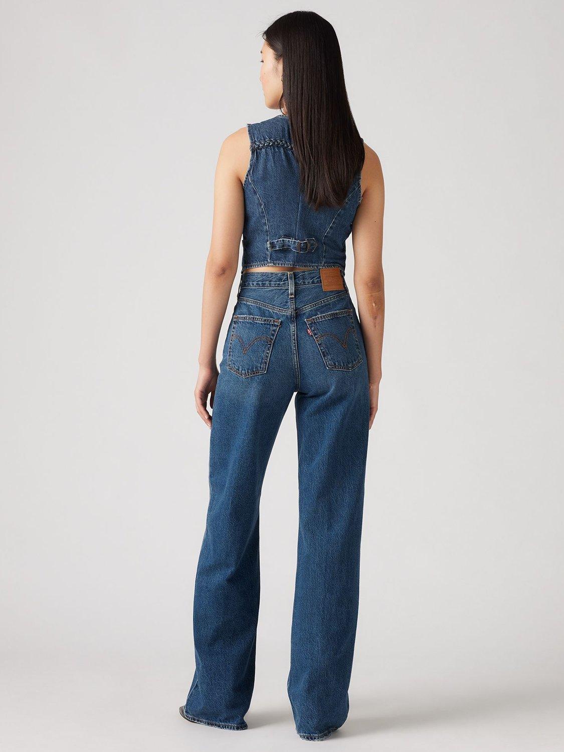 Product image 3 of 4, which shows Levi's Ribcage Wide Leg Jeans, Polar Perimeter, 24