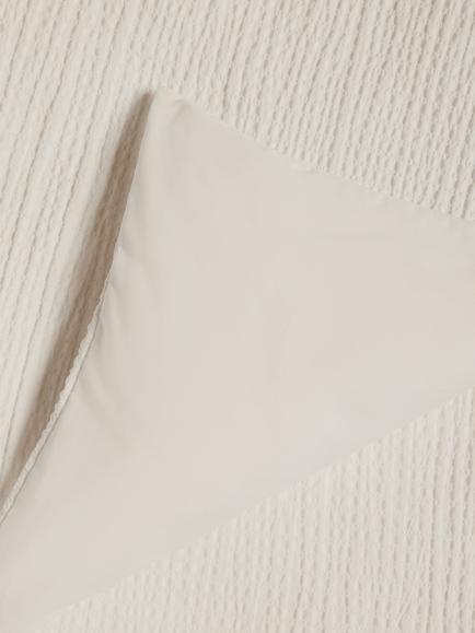 John Lewis Cotton Seersucker Duvet Cover Set - view 2, Natural Natural
