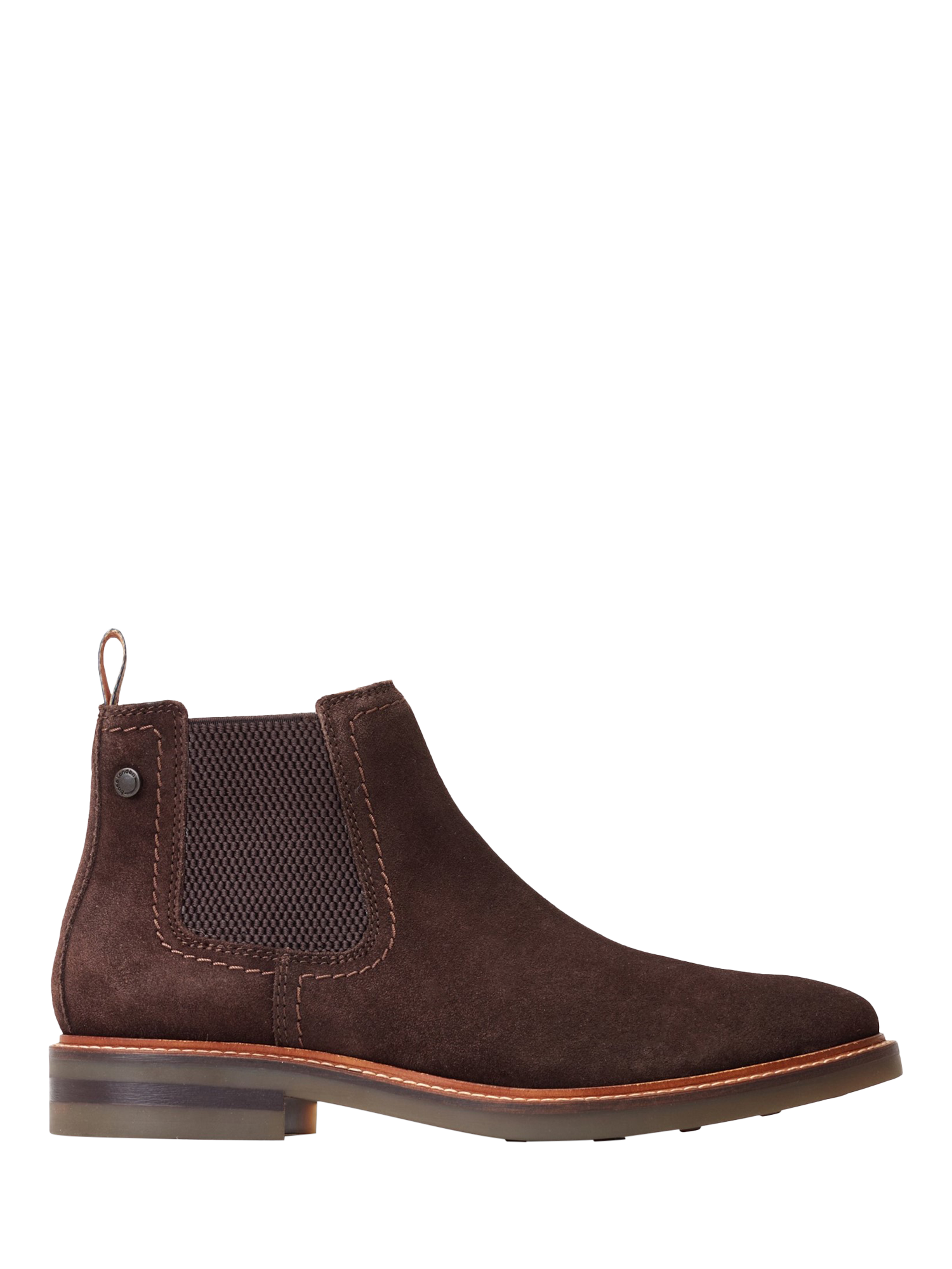 Product image 1 of 5, which shows Base London Portland Suede Chelsea Boots, Brown, 7