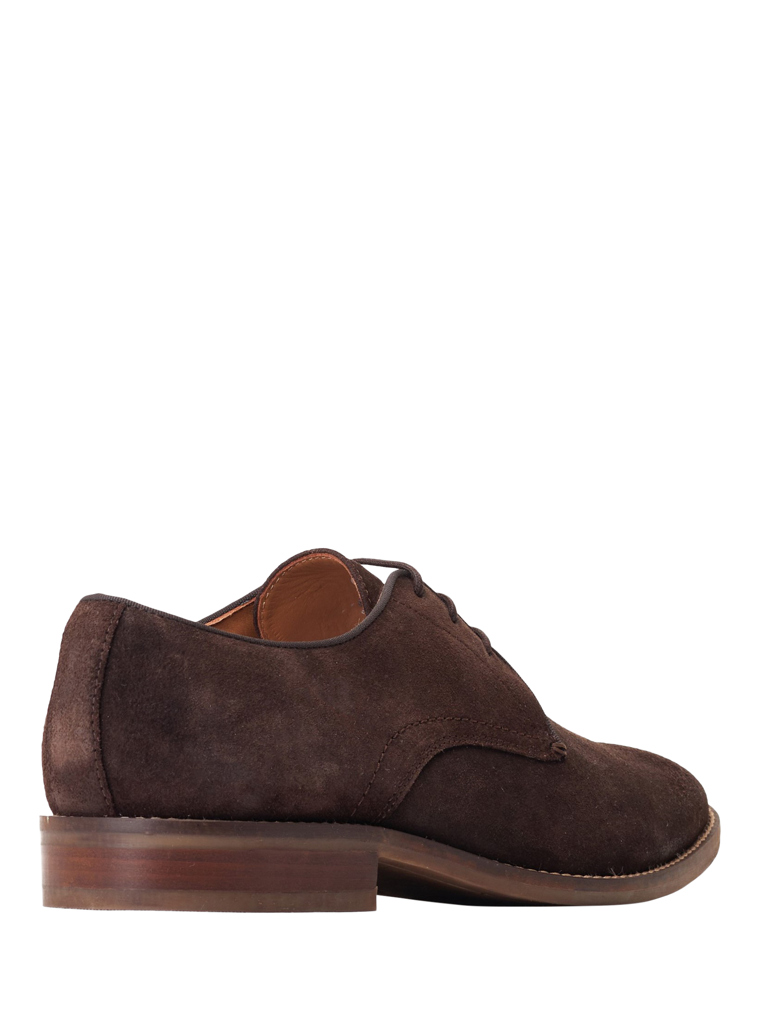 Product image 3 of 5, which shows Base London Bronte Suede Derby Shoes, Dark Brown, 7