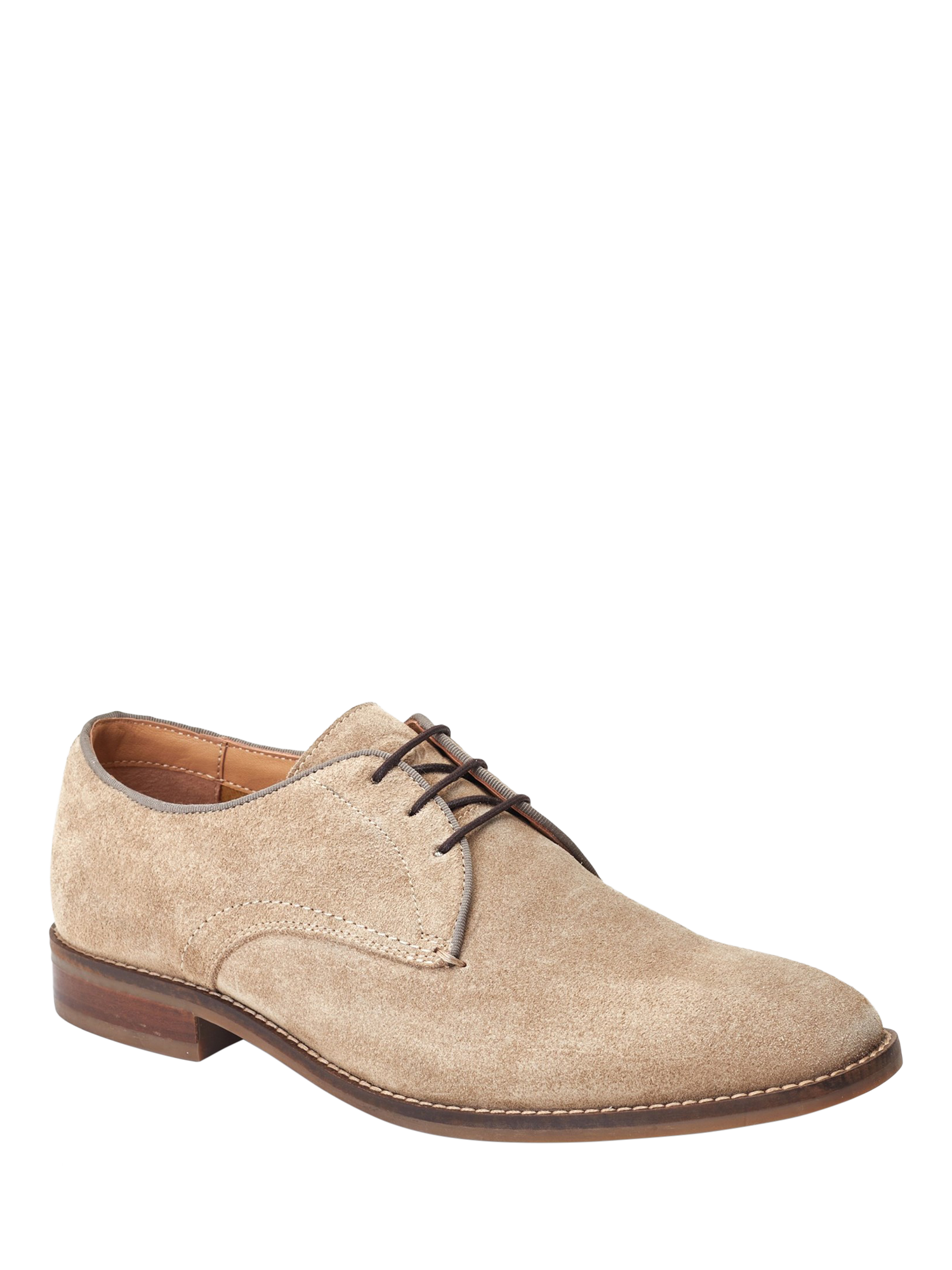 Product image 2 of 5, which shows Base London Bronte Suede Derby Shoes, Camel, 8