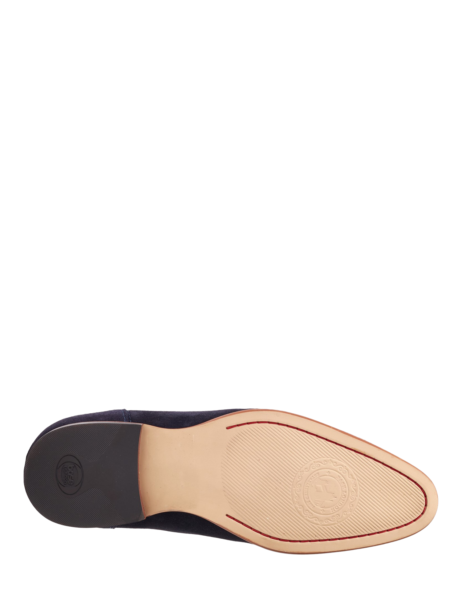 Product image 4 of 5, which shows Base London Bruno Suede Penny Loafers, Navy, 7