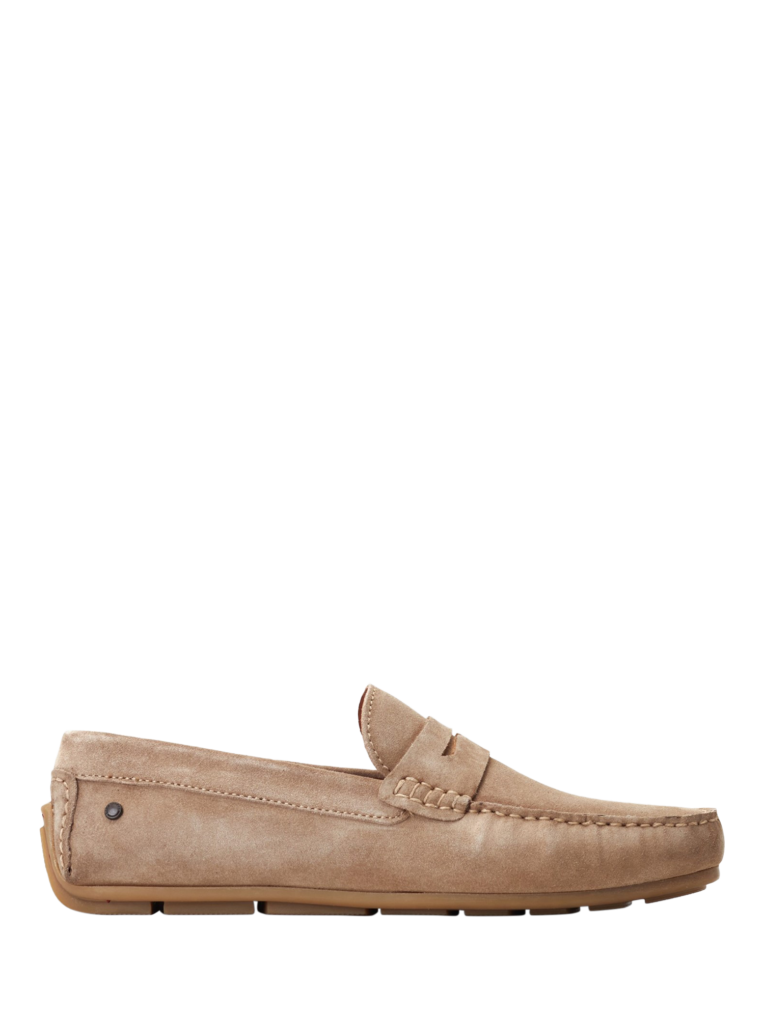 Base London Collins Suede Penny Loafer Driving Shoes, Camel