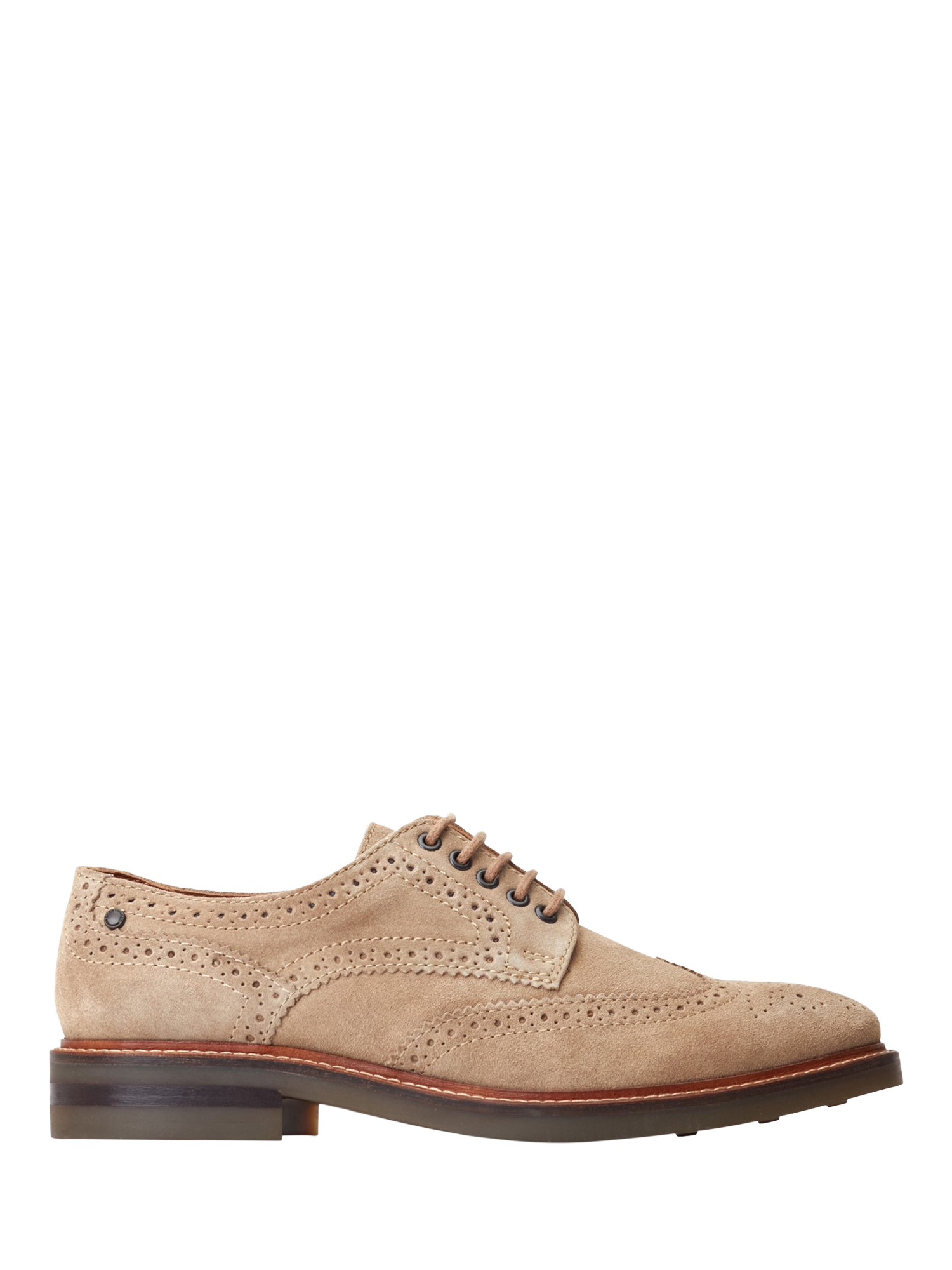 Product image 1 of 5, which shows Base London Hatfield Suede Brogues, Tan, 7