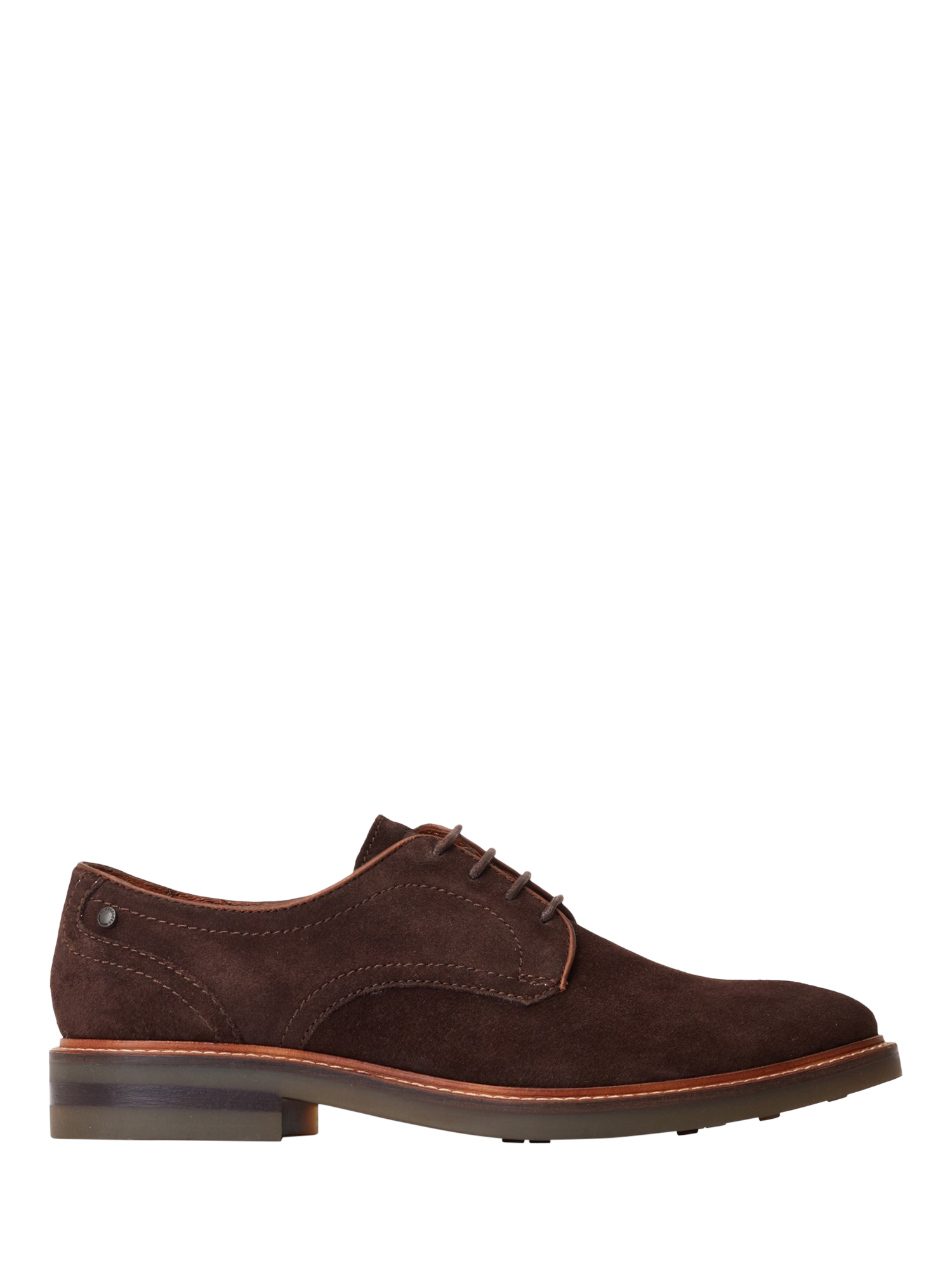 Product image 1 of 5, which shows Base London Mawley Suede Derby Shoes, Brown, 7
