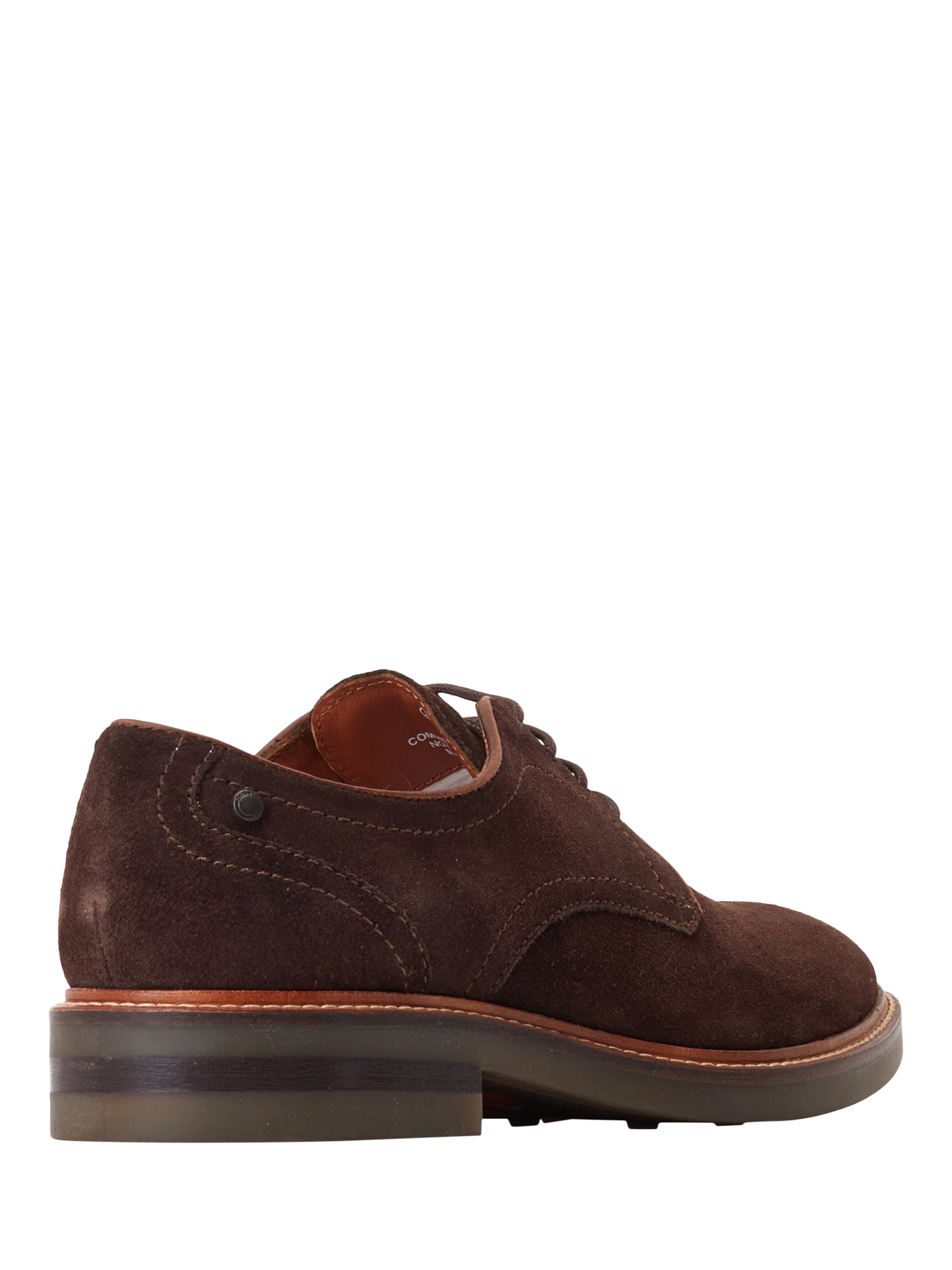 Product image 3 of 5, which shows Base London Mawley Suede Derby Shoes, Brown, 7