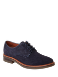 Base London Mawley Suede Derby Shoes, Navy