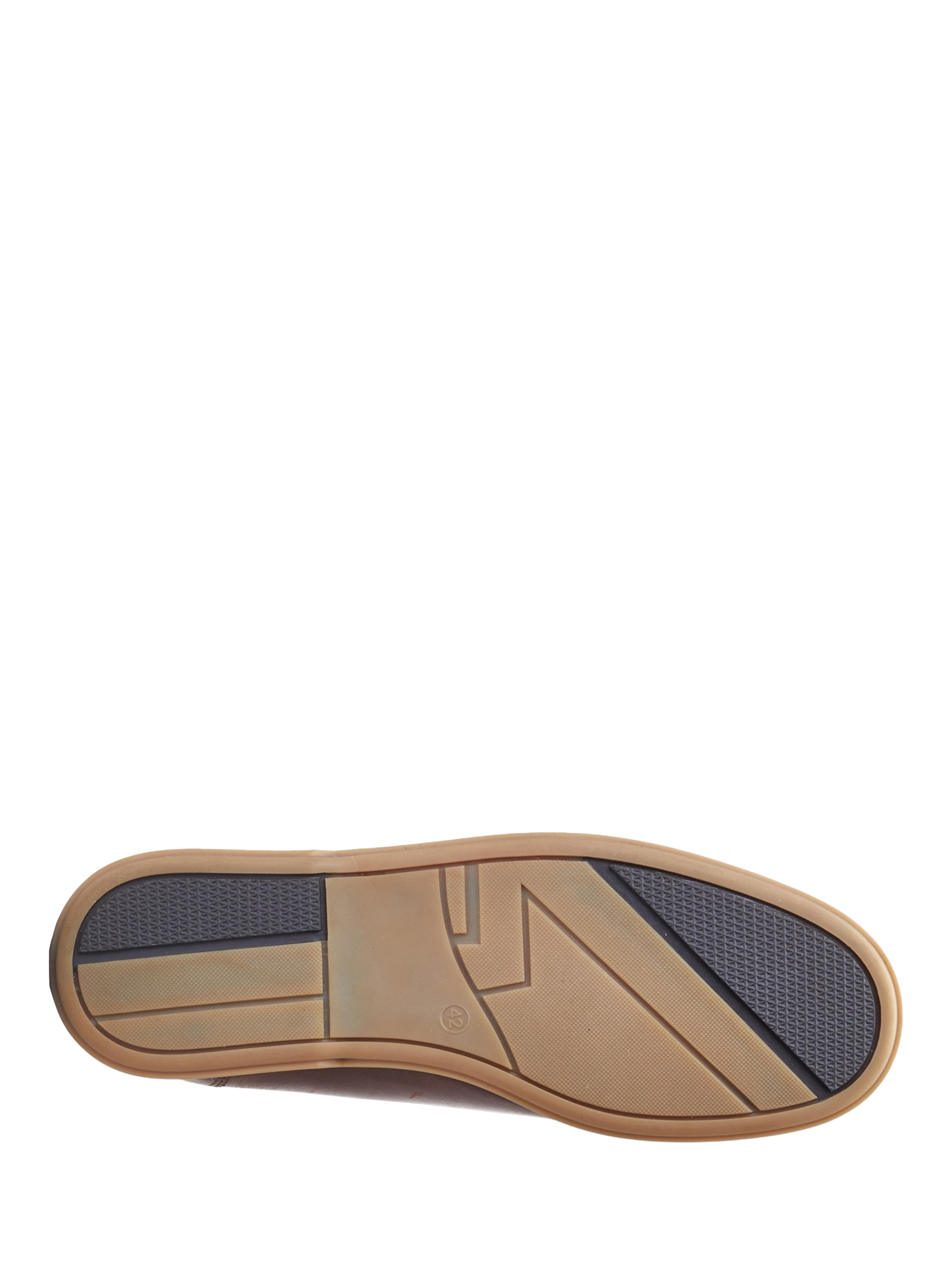 Product image 4 of 5, which shows Base London Stern Leather Boat Shoes, Brown, 7