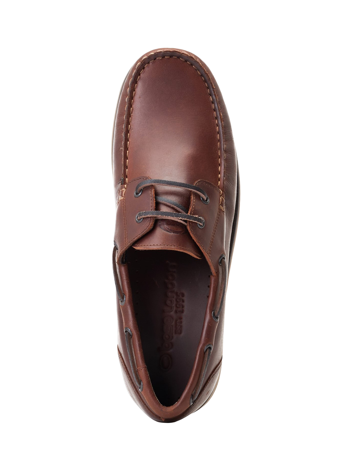Product image 5 of 5, which shows Base London Stern Leather Boat Shoes, Brown, 7