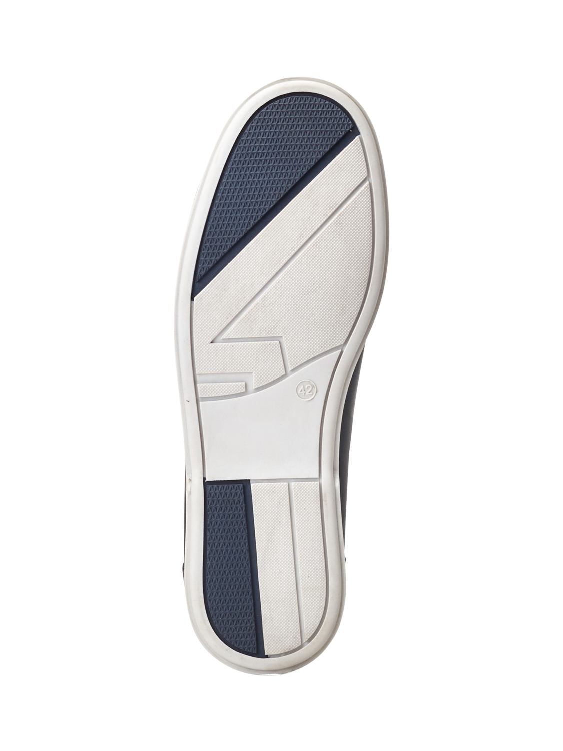 Product image 4 of 5, which shows Base London Stern Leather Boat Shoes, Navy, 7