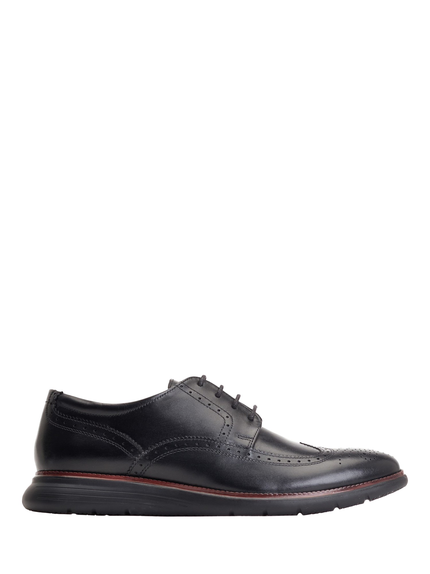 Base London Flight Leather Brogues, Black
