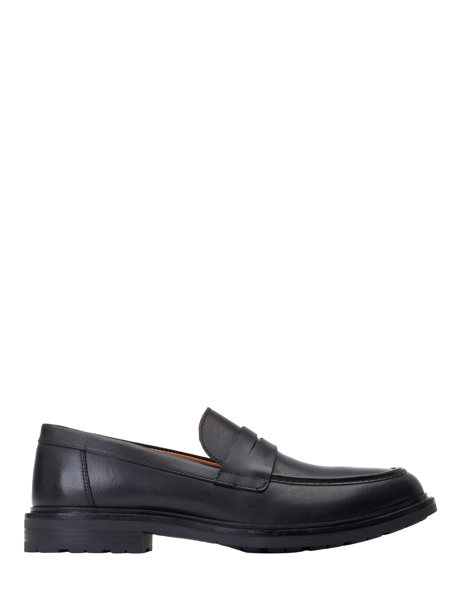 Product image 1 of 5, which shows Base London Ivey Leather Loafers, Black, 7