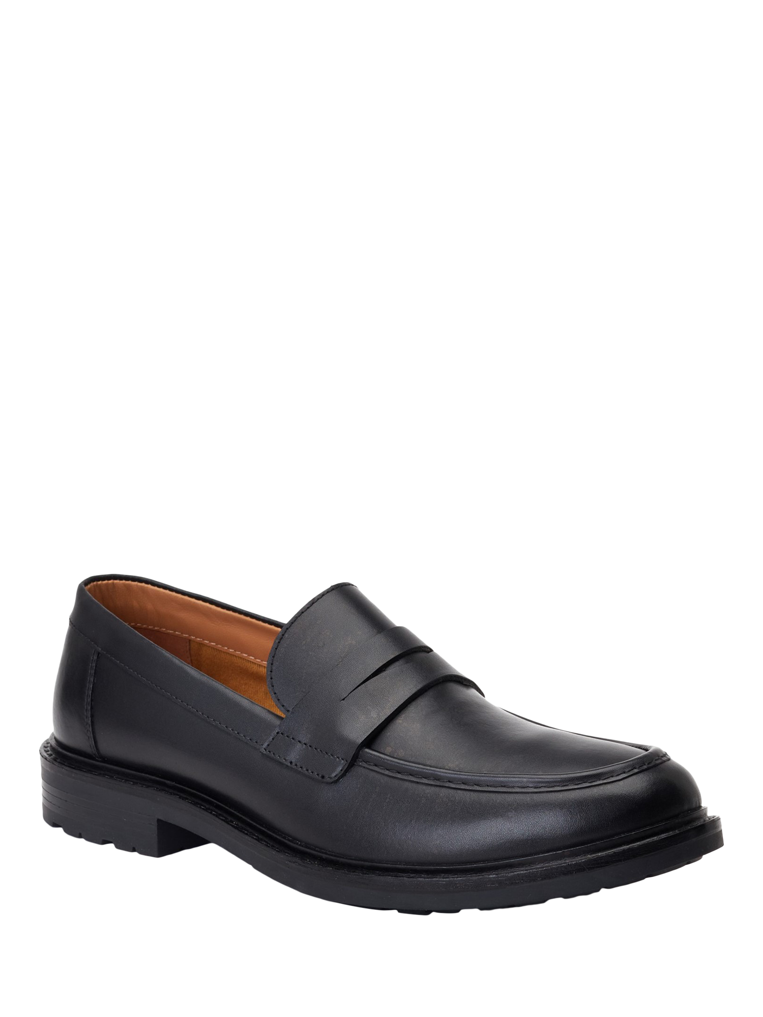 Product image 2 of 5, which shows Base London Ivey Leather Loafers, Black, 7