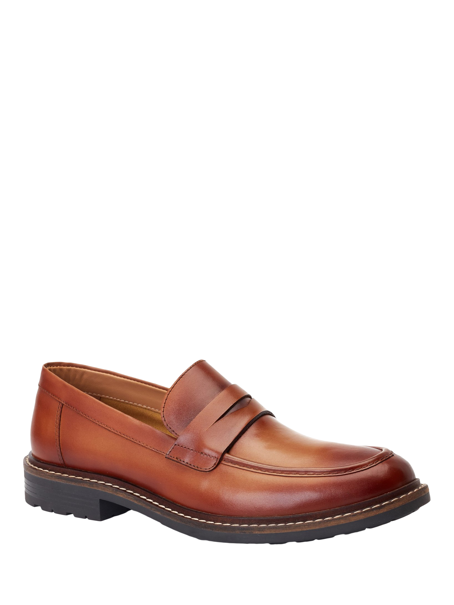 Product image 2 of 5, which shows Base London Ivey Leather Loafers, Tan, 7