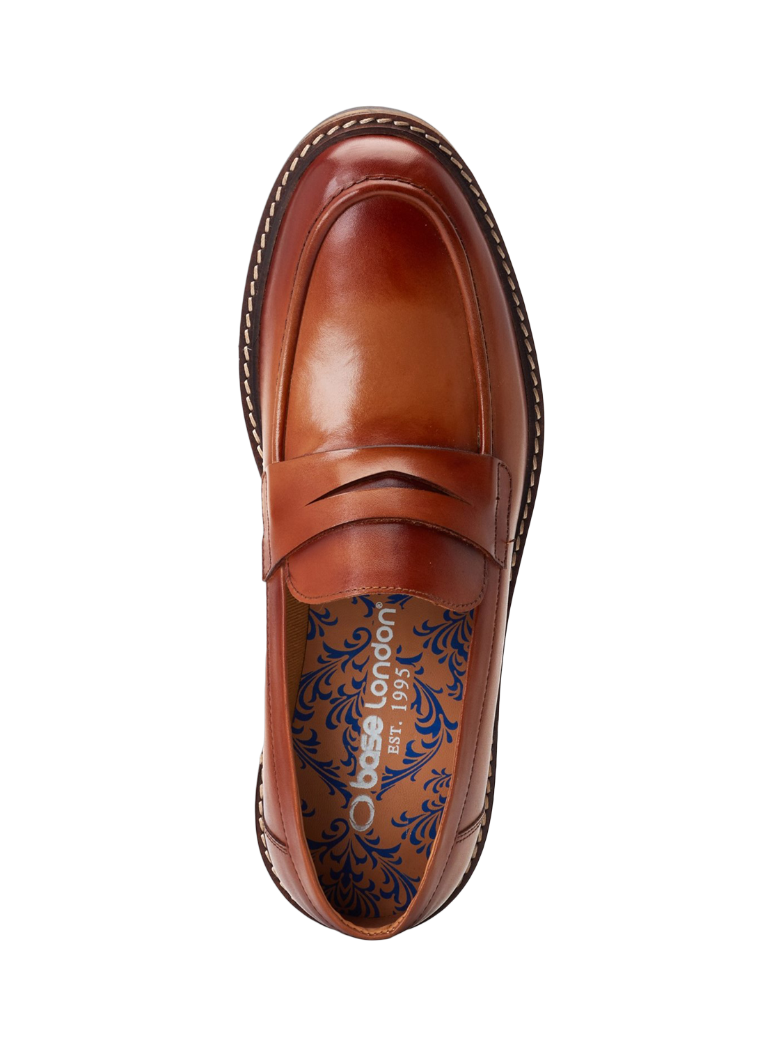 Product image 5 of 5, which shows Base London Ivey Leather Loafers, Tan, 7