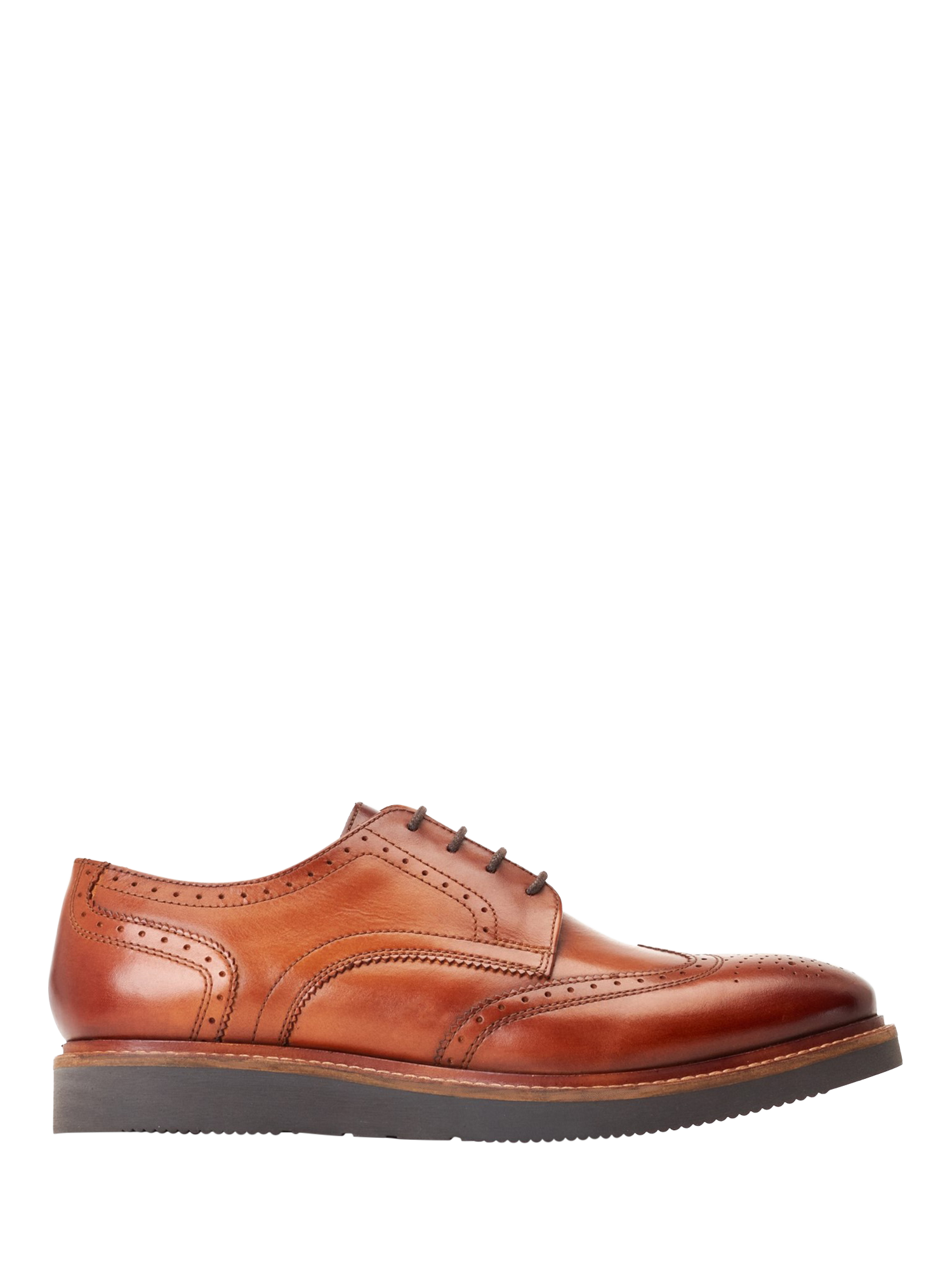 Product image 1 of 5, which shows Base London Joe Leather Brogues, Burnt Tan, 7