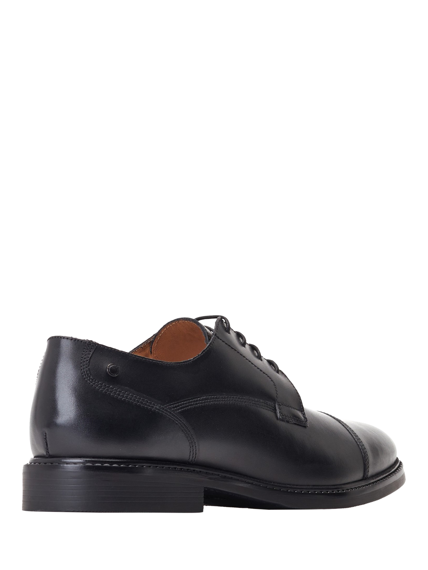 Product image 3 of 5, which shows Base London Magnus Leather Toe-Cap Derby Shoes, Black, 8