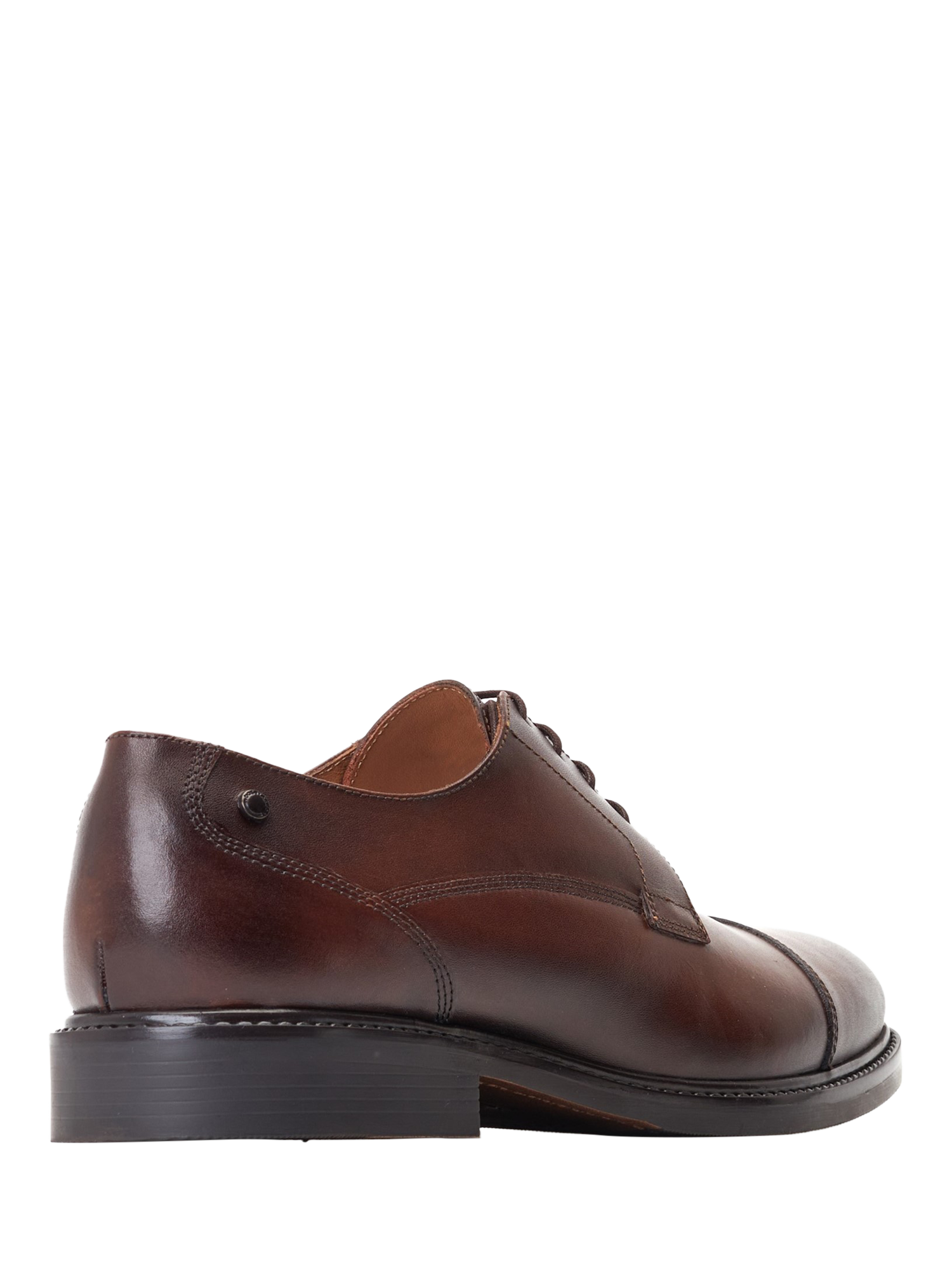 Product image 3 of 5, which shows Base London Magnus Leather Toe-Cap Derby Shoes, Brown, 7