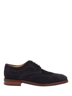 Jones Bootmaker Longwood Suede Brogues, Navy