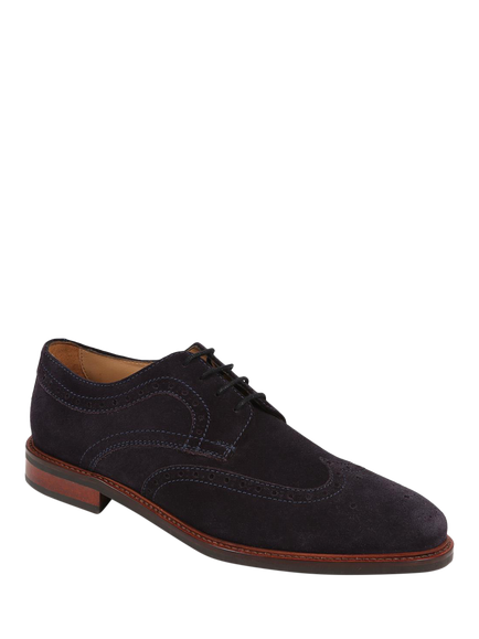 Jones Bootmaker Longwood Suede Brogues - view 2, Navy