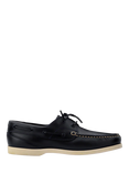 Jones Bootmaker Parsons Leather Boat Shoes, Navy/White