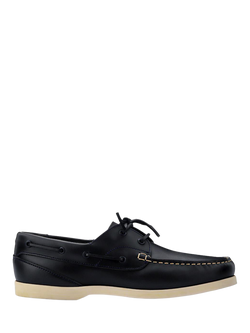 Jones Bootmaker Parsons Leather Boat Shoes, Navy/White