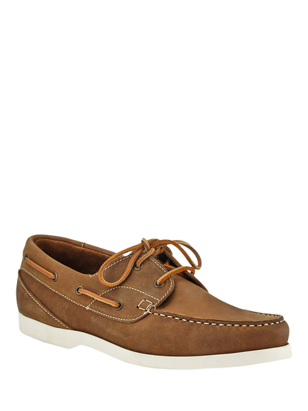 Jones Bootmaker Parsons Leather Boat Shoes - view 2, Tan