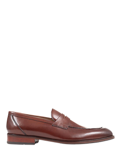Jones Bootmaker Russell Leather Penny Loafers, Chestnut