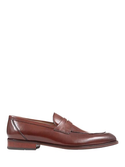 Jones Bootmaker Russell Leather Penny Loafers, Chestnut