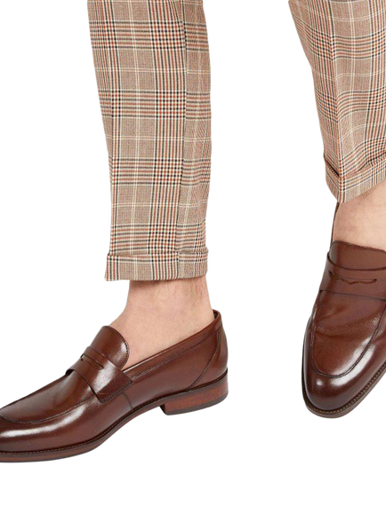 Jones Bootmaker Russell Leather Penny Loafers - view 2, Chestnut