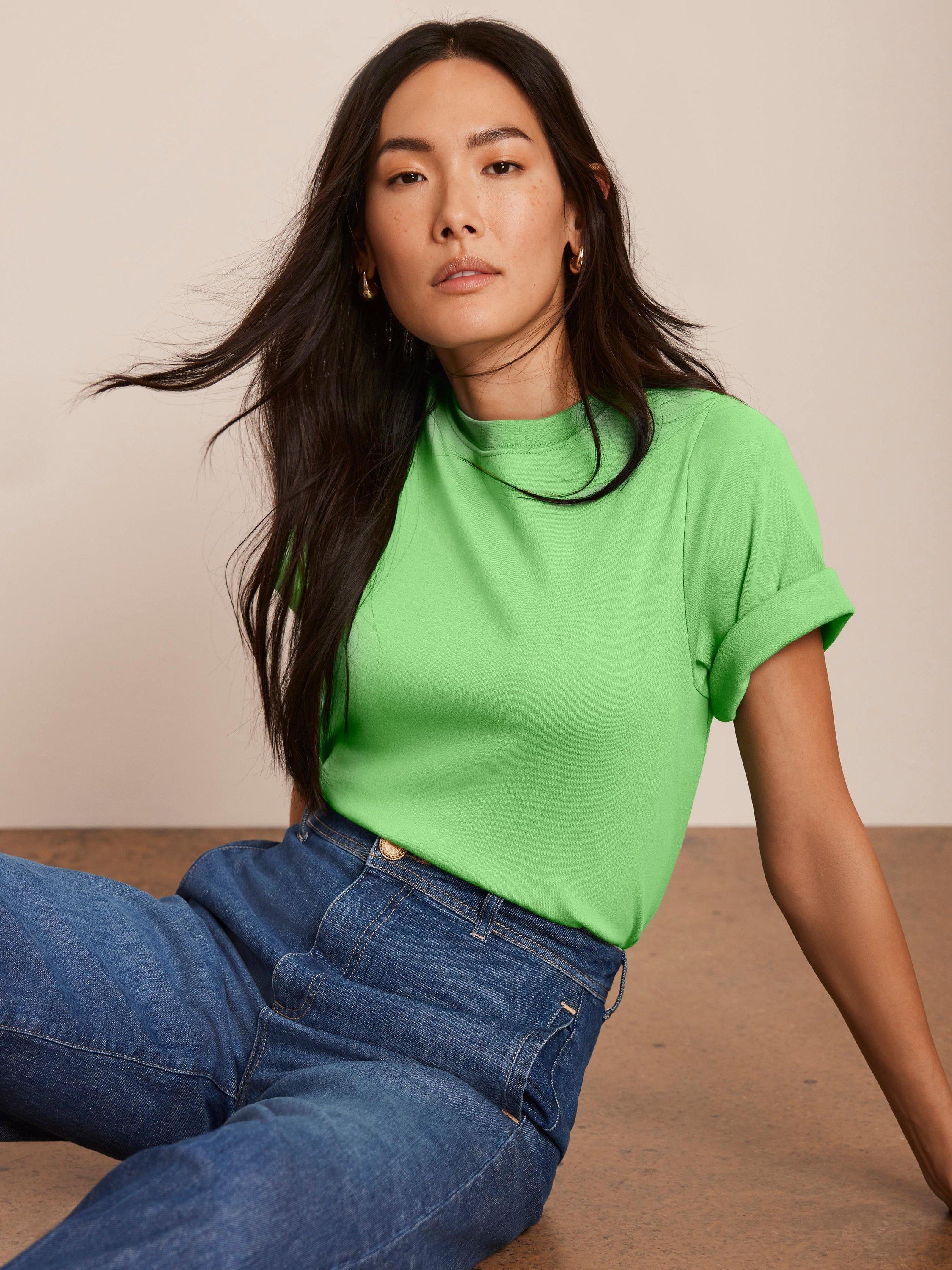 Mint Velvet Ultimate Short Sleeve T-Shirt, Green