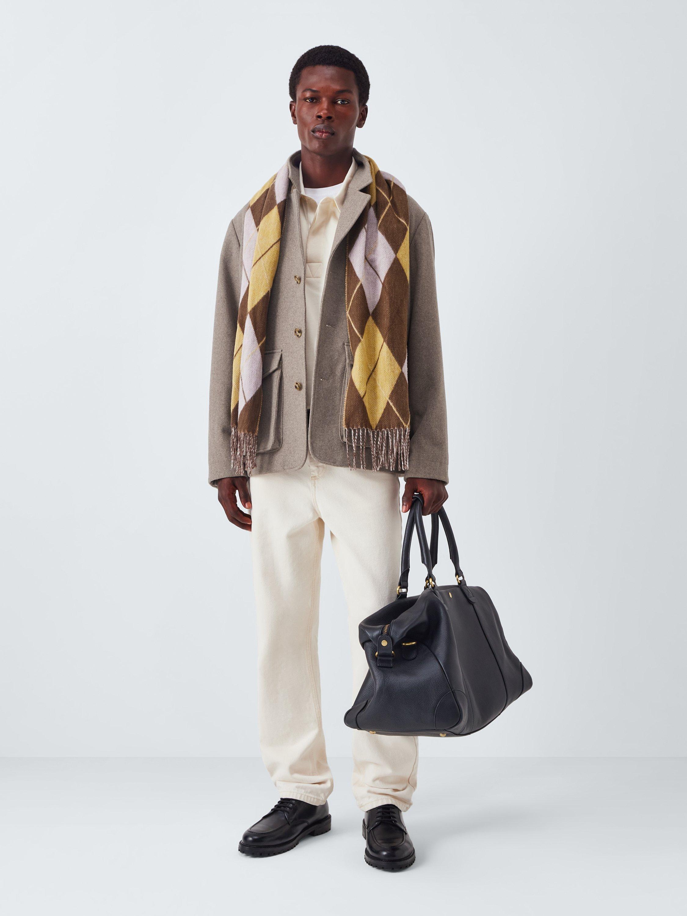 Product image 3 of 6, which shows John Lewis Wool Blend Flannel Jacket, Oatmeal, S