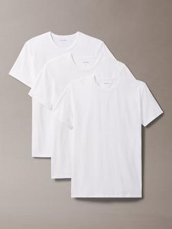 Calvin Klein Cotton Crew Neck Lounge T-Shirt, Pack of 3, White