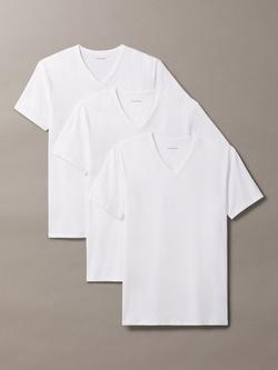 Calvin Klein V-Neck Lounge T-Shirt, Pack of 3, White