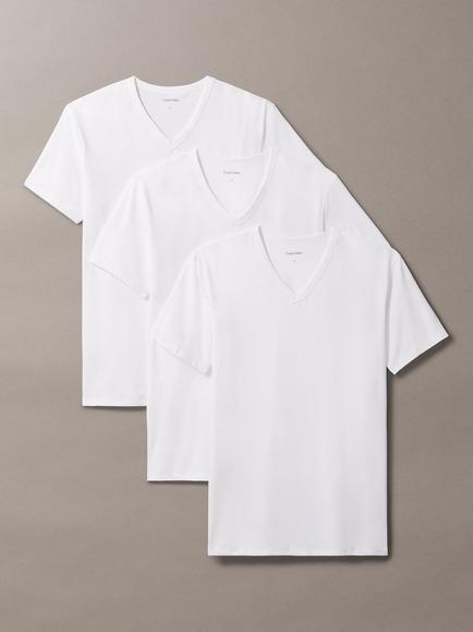 Calvin Klein V-Neck Lounge T-Shirt, Pack of 3, White