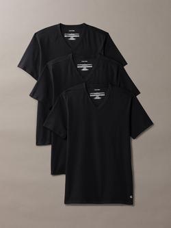 Calvin Klein V-Neck Lounge T-Shirt, Pack of 3, Black