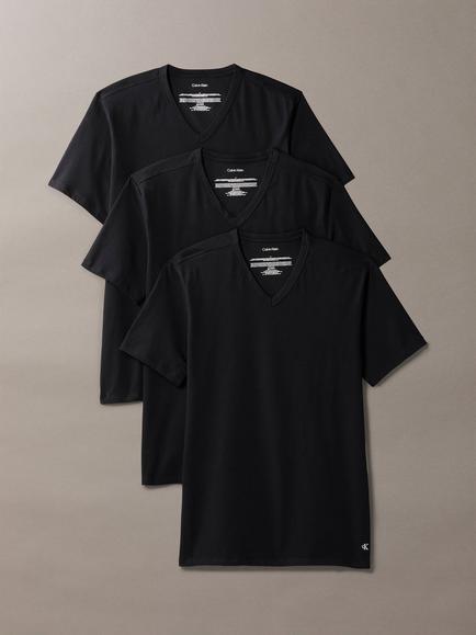 Calvin Klein V-Neck Lounge T-Shirt, Pack of 3, Black