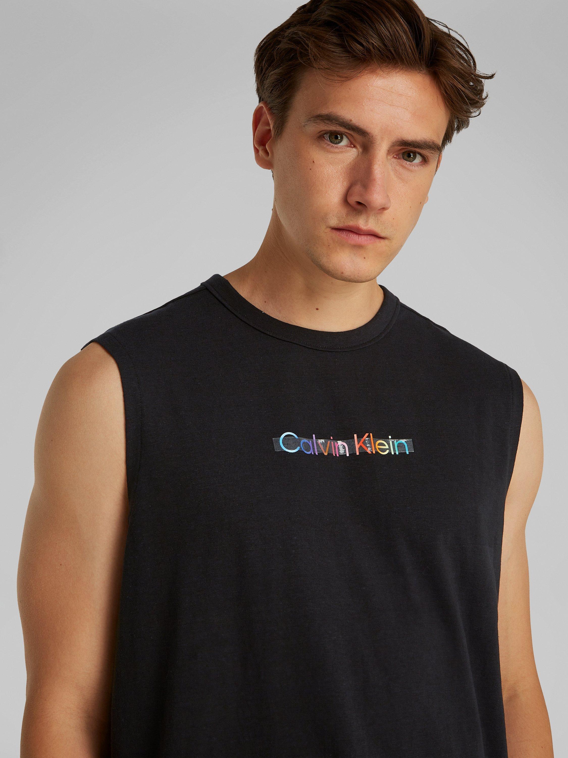 Product image 4 of 6, which shows Calvin Klein Pride Tank Pyjama Top, Black, M