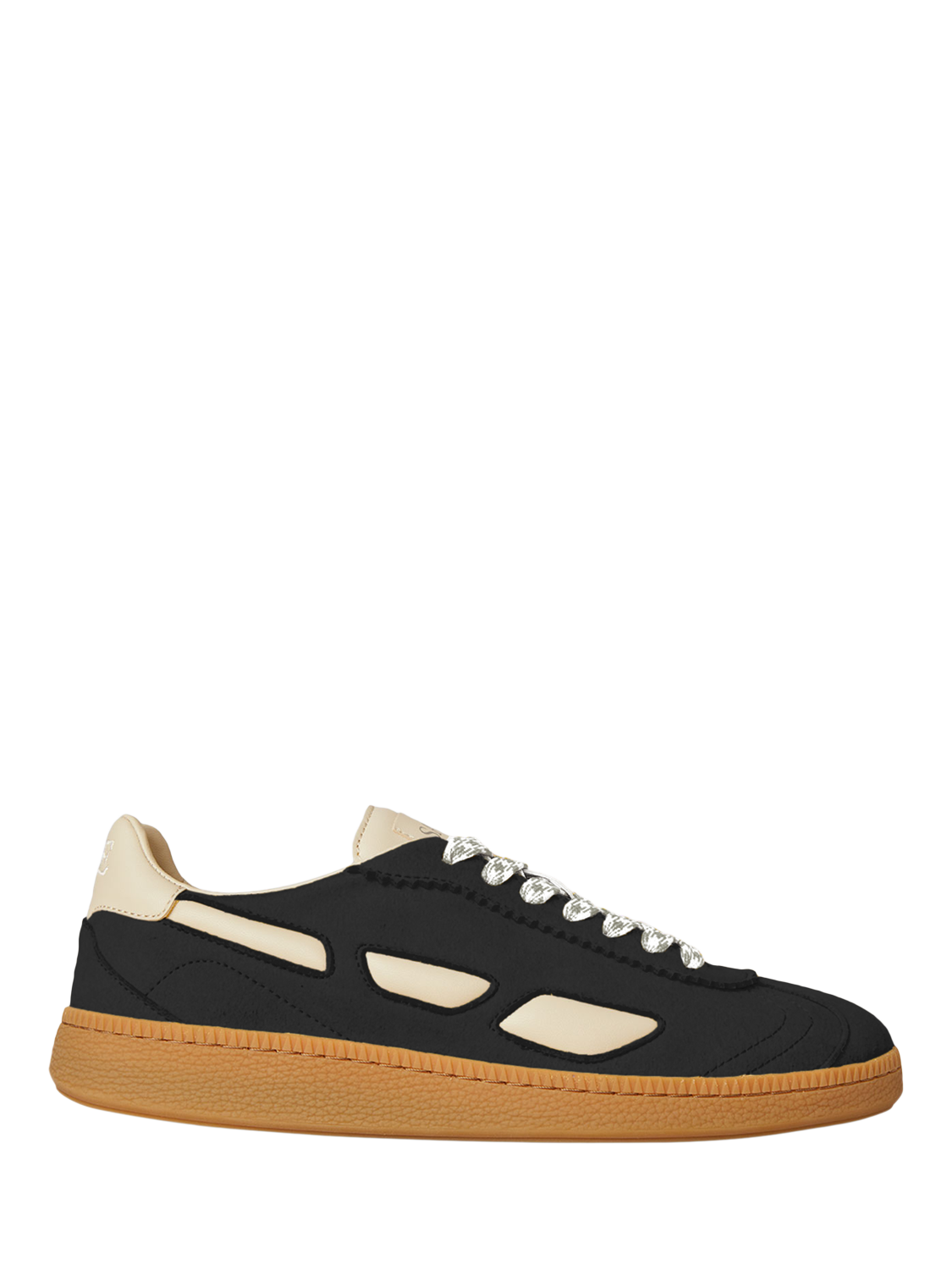Product image 1 of 1, which shows SAYE M70 Dart Vegan Leather Lace Up Trainers, Black, EU39