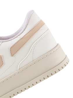 SAYE M82 Hybrid Vegan Leather Lace Up Trainers, White/Beige - view 2, White/Beige