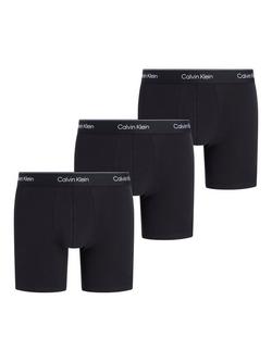 Calvin Klein Icon Cotton Stretch Boxer Briefs, Pack of 3, Black