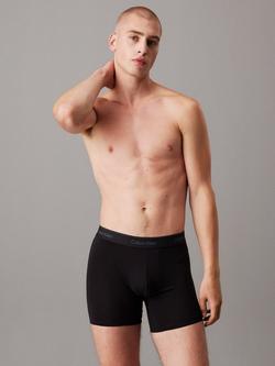 Calvin Klein Icon Cotton Stretch Boxer Briefs, Pack of 3 - view 2, Black