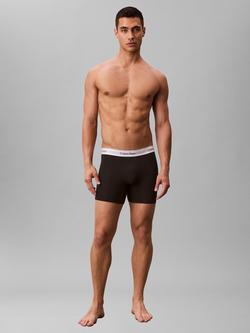 Calvin Klein Icon Stretch Cotton Boxer Briefs, Pack of 3, Black