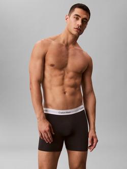 Calvin Klein Icon Stretch Cotton Boxer Briefs, Pack of 3 - view 2, Black