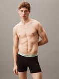 Calvin Klein Icon Stretch Cotton Boxer Briefs, Pack of 3, Beau Blue/Multi